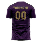 Custom Purple Light Khaki Soccer Jersey