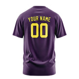 Custom Purple Light Yellow T-Shirt