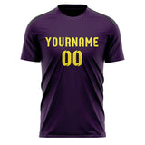Custom Purple Light Yellow Soccer Jersey