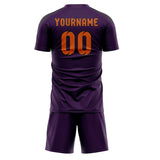 Custom Purple Orange Soccer Set