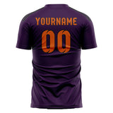 Custom Purple Orange Soccer Jersey