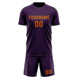Custom Purple Orange Soccer Set