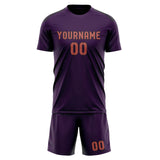 Custom Purple Copper Rose Soccer Set