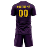 Custom Purple Gold Soccer Set