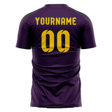 Custom Purple Gold Soccer Jersey