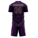 Custom Purple Brown Soccer Set
