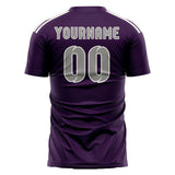 Custom Purple Gray Soccer Jersey