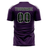 Custom Purple Dark Green Soccer Jersey