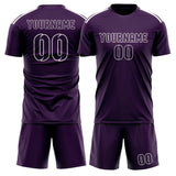 Custom Purple Purple Soccer Set