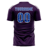 Custom Purple Sky Blue Soccer Jersey