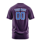 Custom Purple Sky Blue T-Shirt
