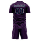Custom Purple Blue Soccer Set