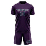 Custom Purple Blue Soccer Set