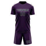 Custom Purple Navy Soccer Set