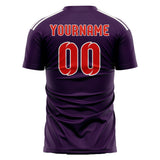 Custom Purple Orange Red Soccer Jersey