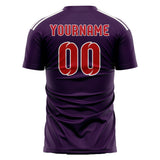 Custom Purple Red Soccer Jersey