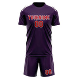 Custom Purple Red Soccer Set