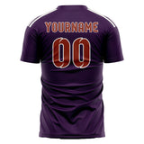 Custom Purple Coral Red Soccer Jersey