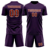 Custom Purple Coral Red Soccer Set