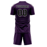 Custom Purple Black Soccer Set