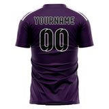 Custom Purple Black Soccer Jersey