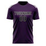 Custom Purple Black Soccer Jersey