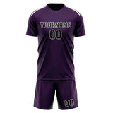 Custom Purple Black Soccer Set