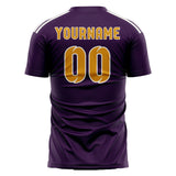 Custom Purple Yellow Soccer Jersey