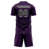Custom Purple Dark Grey Soccer Set