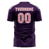 Custom Purple Light Pink Soccer Jersey