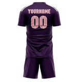 Custom Purple Light Pink Soccer Set