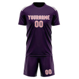 Custom Purple Light Pink Soccer Set