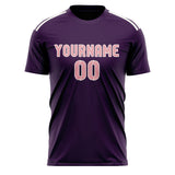 Custom Purple Light Pink Soccer Jersey