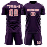 Custom Purple Light Pink Soccer Set