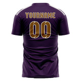 Custom Purple Khaki Soccer Jersey