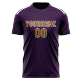 Custom Purple Khaki Soccer Jersey