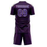 Custom Purple Light Purple Soccer Set