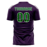 Custom Purple Emerald Green Soccer Jersey