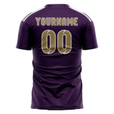 Custom Purple Light Khaki Soccer Jersey