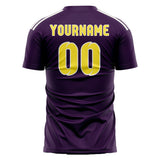 Custom Purple Light Yellow Soccer Jersey