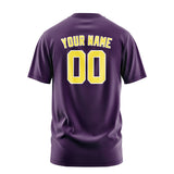 Custom Purple Light Yellow T-Shirt