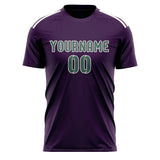 Custom Purple Blue Green Soccer Jersey