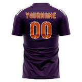Custom Purple Orange Soccer Jersey