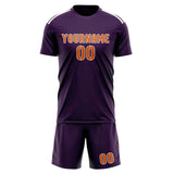 Custom Purple Orange Soccer Set