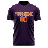 Custom Purple Orange Soccer Jersey