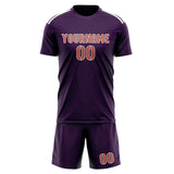 Custom Purple Copper Rose Soccer Set
