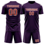Custom Purple Copper Rose Soccer Set