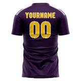 Custom Purple Gold Soccer Jersey