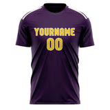 Custom Purple Gold Soccer Jersey