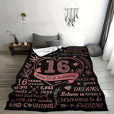 Gifts for Daughter Blanket - Happy 16th Birthday - From Parents, Birthday, Graduation, Inspirational Motivational